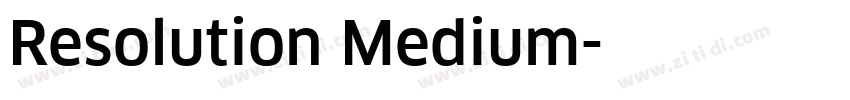 Resolution Medium字体转换